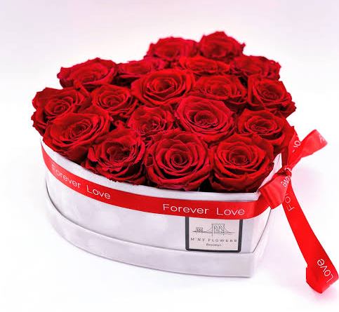 Roses in a Heart Shape Box